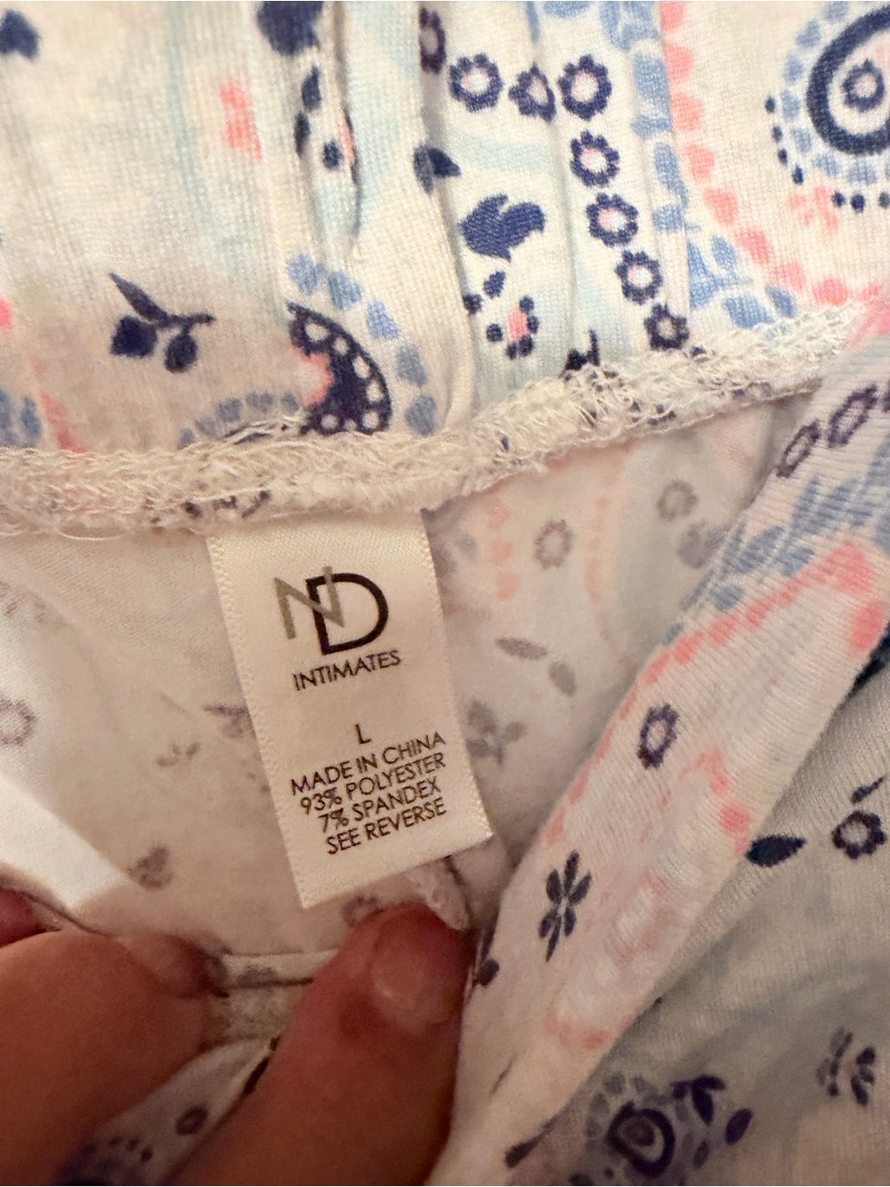 new directions Pink Short Sleeve Top with Paisley Print Pajama Pants - Picture 3 of 4